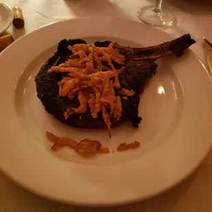 Black Angus Rib Steak.