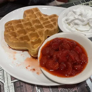 Belgium Strawberry Waffles