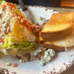 Wedge and 1/2 Fried Bologna Sandwich