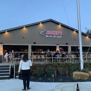 The backside of the restaurant