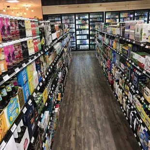 the aisle of a grocery store