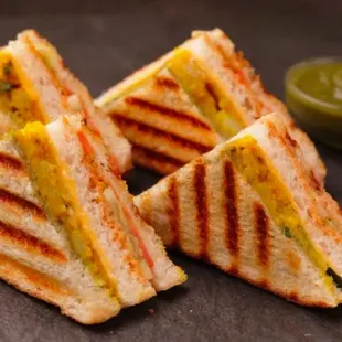 a close up of a sandwich