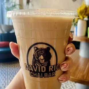 Iced Tiger Spice Chai (Soy Milk)
