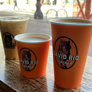 Tiger Spice Chai, Elephant Vanilla Chai, Power Chai Matcha Chai