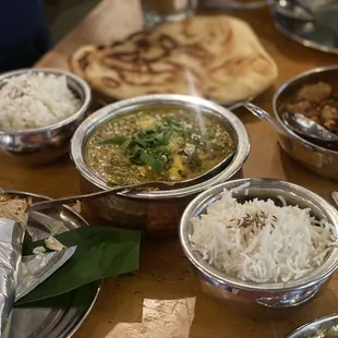 Saag paneer and naan