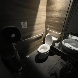 There&apos;s a genderless restroom  without changing station.