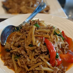 Gra prao (basil) with pork