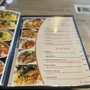 Menu, physical copy, and QR code menu are available