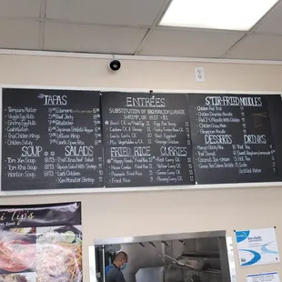 the menu