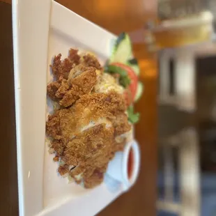 a plate of fried chicken