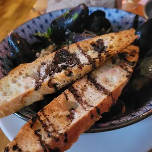 a bowl of breadsticks