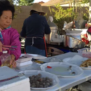 Very chewy balls.. It's savory and sweet.. I don't know the name