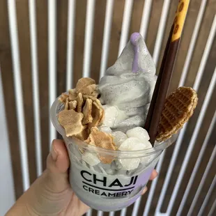 Black sesame and ube