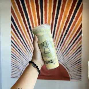 Roasted Brle Boba Matcha