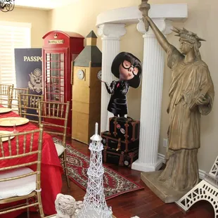 Around the world Travel theme party prop rentals