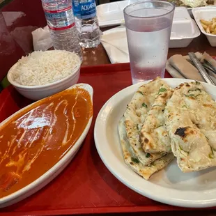 Chicken Tikka Masala and Garlic Naan