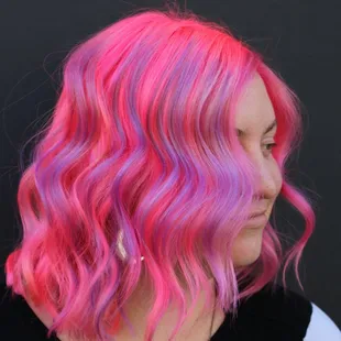 vivid pink and purple perfection! done by: Madi Noel