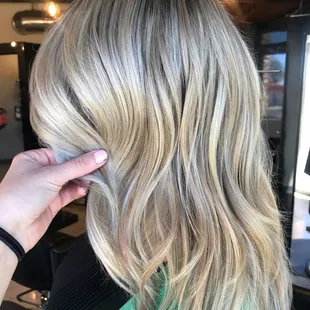 Ice blonde courtesy of blonding specialist- Madi Noel