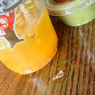 Piece of glass on my quesadilla.
