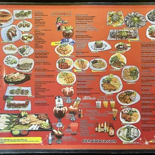 Printed Menu side 1