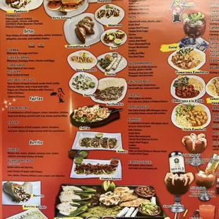 a menu for a mexican restaurant