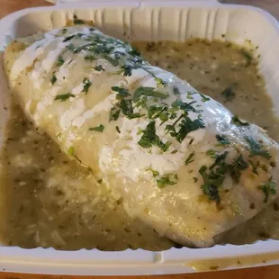 Chile Verde Mojado Burrito