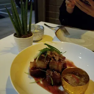 Crispy pork belly was on point!
