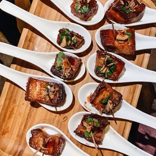 pork belly (sample size for the event)