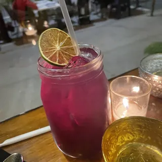 Magic butterfly pea lemonade