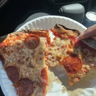 Fire slices of pizza