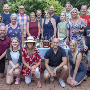 a group of people posing for a picture