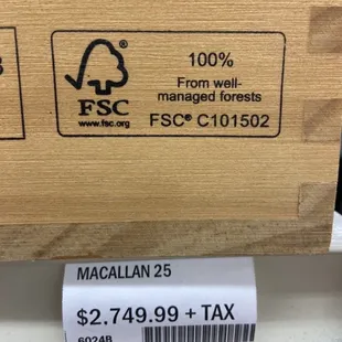 Macallan 25 in a wooden box