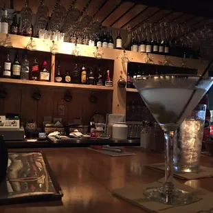 Don't let the parking lot scare you, very nice place and awesome inside and awesome Martinis