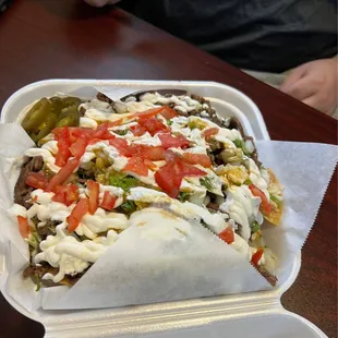 Asada nachos