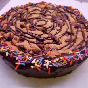 Birthdays or Family's events.. here is our 9 inch round 2 pound Peanut Butter Chocolate Chunk Cookies...