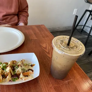 Fried Wontons and Thai Iced Coffee