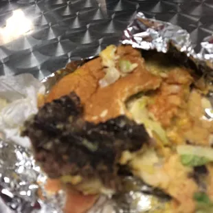 Burnt burger!!!!