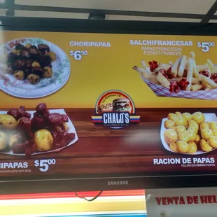 menu, donuts