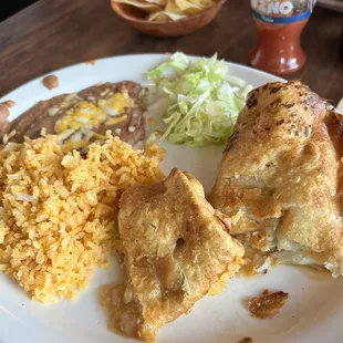Green Chili Chimichanga with Beef