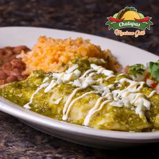 a plate of mexican food