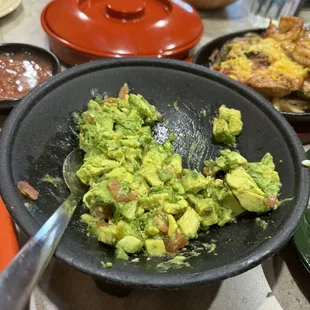 a bowl of guacamole