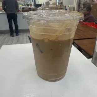 Vietnamese Coffee - this is what my drink looked like when I picked it up.. giant cubes of ice &amp; drink not even full.