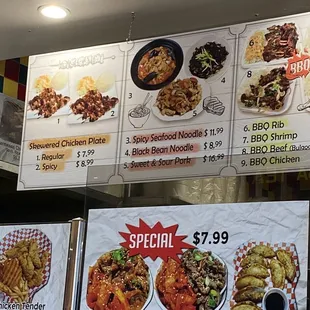 ramen and noodles, menu