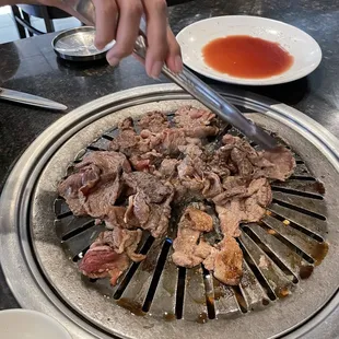 Cooking the meats