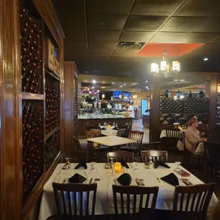 Inside the restaurant.