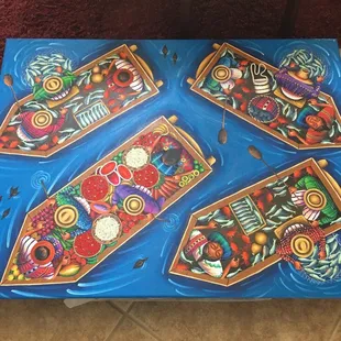 Art from Guatemala now professionally stretched and ready to hang