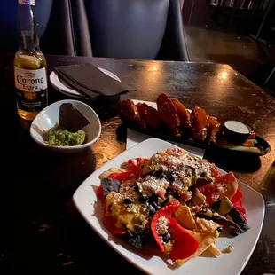 Drunken Nachos, Smoked Chicken Wings