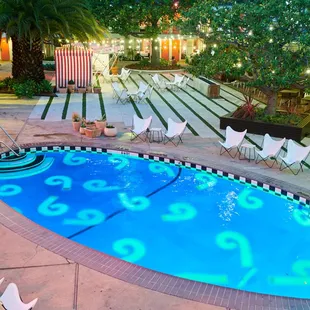Poolside courtyard