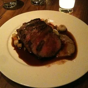Slow roasted new york strip loin
