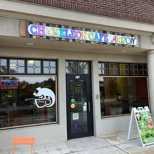 the front of the restaurant